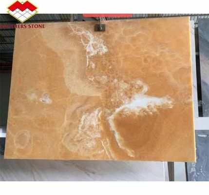 ด้านผิวเคลือบการออกแบบเคลือบ Backlit ส้ม Jade หินสําหรับสระและโต๊ะอาหาร