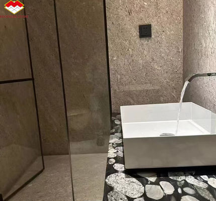 อิตาลี Kwong สีเทา มาร์บอร์โมเดิร์น Slab โรงแรม ห้องน้ํา แผ่นผนัง โปแลสตอล์ค