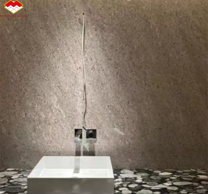 อิตาลี Kwong สีเทา มาร์บอร์โมเดิร์น Slab โรงแรม ห้องน้ํา แผ่นผนัง โปแลสตอล์ค