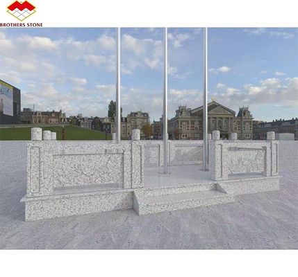 2700 กิโลกรัม/ม3 แผ่นแกรนิต ชุดอินเดีย คาชเมิร์น ผ้าขาว หินธรรมชาติ ตัดตามขนาด