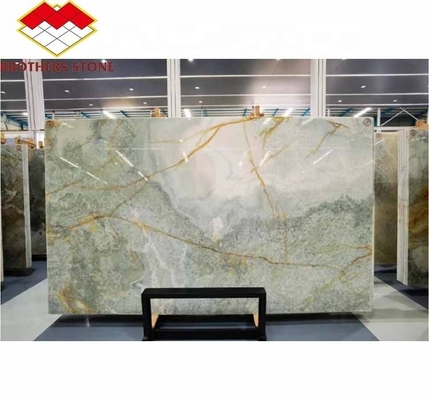 โมเดิร์น แบคไลท์ เขียว Onyx Stone Slab ตัดตามขนาด Jade Stone ราคาสําหรับห้องนั่งเล่น