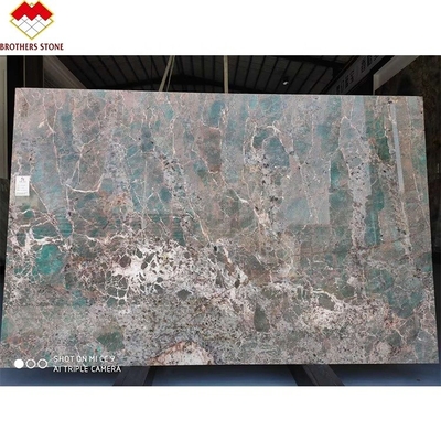 แผ่นดินกระเบื้องและตึกหินมาร์บอร์ บราซิล แอเมซอนเขียว Quartzite หินสล็อบสําหรับเกาะ Villa