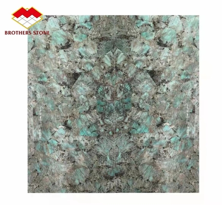 แผ่นดินกระเบื้องและตึกหินมาร์บอร์ บราซิล แอเมซอนเขียว Quartzite หินสล็อบสําหรับเกาะ Villa