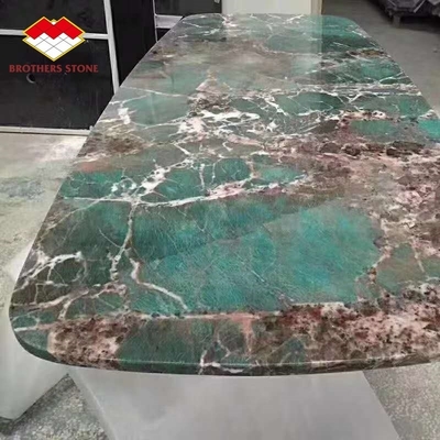 แผ่นดินกระเบื้องและตึกหินมาร์บอร์ บราซิล แอเมซอนเขียว Quartzite หินสล็อบสําหรับเกาะ Villa