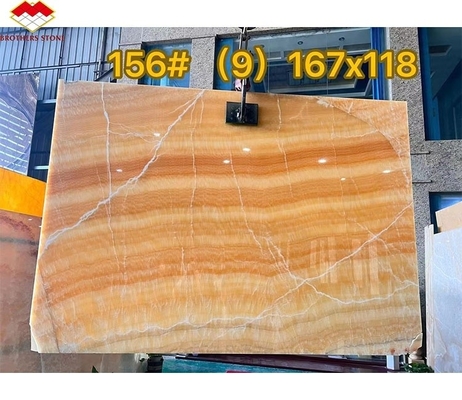 ความทนทานความหนา /- 1 มิลลิเมตร หนังสือโบราณ Match เหลือง Onyx มาร์บอร์สําหรับ Washbo ส่วนประกอบ