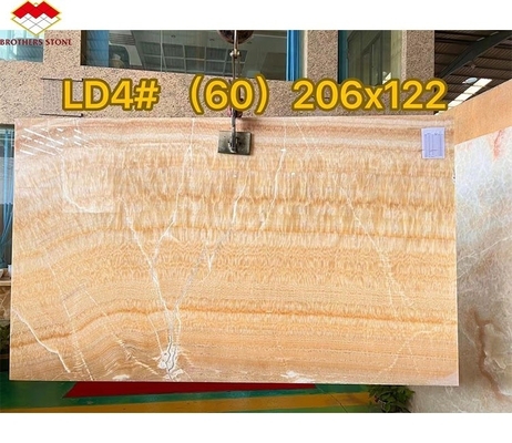 ความทนทานความหนา /- 1 มิลลิเมตร หนังสือโบราณ Match เหลือง Onyx มาร์บอร์สําหรับ Washbo ส่วนประกอบ