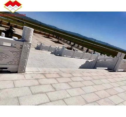 หินแกรนิตจีน Luxury Outdoor White Granite Cut-to-Size แผ่นไฟสําหรับพื้นบันได