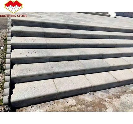 หินแกรนิตจีน Luxury Outdoor White Granite Cut-to-Size แผ่นไฟสําหรับพื้นบันได