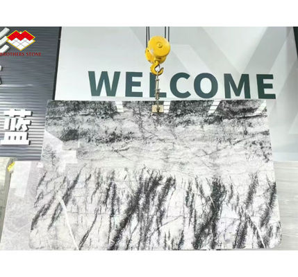 หินธรรมชาติอิตาลี เงิน Fir สีดํา สีเทา ดู มาร์บูล เนื้อหา Slab สําหรับโครงการด้านผนังบ้าน