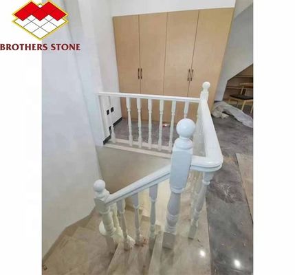 ขั้นตอนติดพื้น มาร์บอร์ Onyx และมาร์บอร์ขาว Balustrade ราง