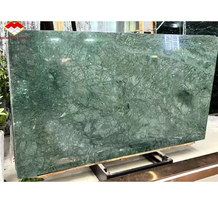ชาวอินเดียสีเขียวเข้ม Onyx Stone Jade Green Marble Slab การเลือกตกแต่งบ้านที่น่าทึ่ง