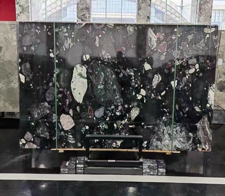 โดโลไมท์ มาร์บอร์ 3D Wall Stone Cladding สําหรับ Villa Table Countertop ในการออกแบบที่กําหนดเอง