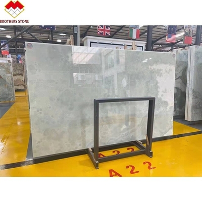พานีลผนัง Onyx สีฟ้าโปร่งแบบจําเพาะสําหรับ FOB Trade Blue Marble Cladding
