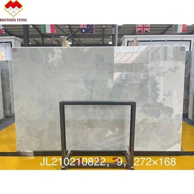 พานีลผนัง Onyx สีฟ้าโปร่งแบบจําเพาะสําหรับ FOB Trade Blue Marble Cladding