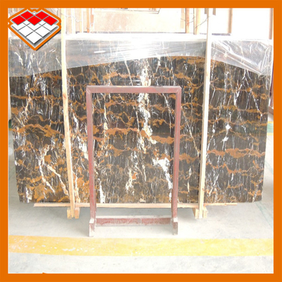 บริการ OEM แผ่นหินอ่อนพื้นหินอ่อนของ Portoro สำหรับการตกแต่งพื้นห้องน้ำ