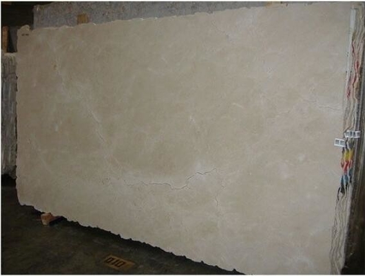 หินธรรมชาติที่มีคุณภาพสูงสีเบจหินอ่อนออกแบบ Crema marfil