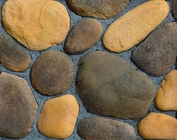 โมเดิร์นประดิษฐ์วัฒนธรรมกลางแจ้งหินนิ่มหินปูนภายในสีขาวสีเทา Cobblefield สีเทากองแห้ง