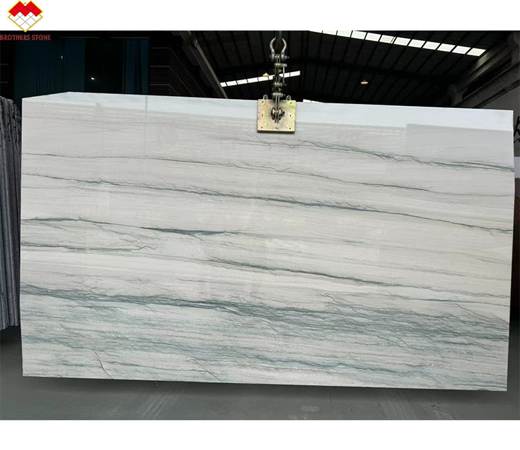 พื้นครัวและบันไดที่ทันสมัย ขาวที่มีเส้นเลือดเขียว/เทา Calacatta หนังสือมาร์บอร์ Match Table Countertop