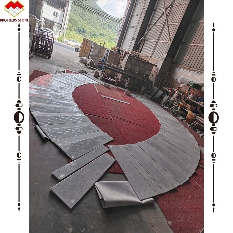 ODM / OEM customized marble crystal white for stairs Thread Onyx Marble Staircase ในโฟชาน