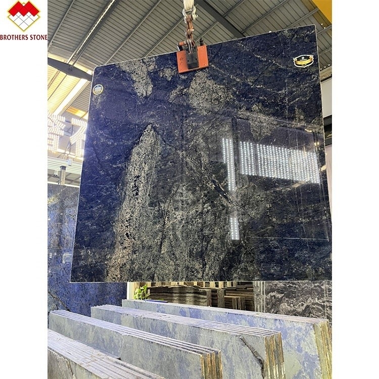 ดีไซน์โมเดิร์นหรูหรา สวยงาม บราซิล ฝัน Sapphire หินสีฟ้า Backlit Labradorite Blue Granite