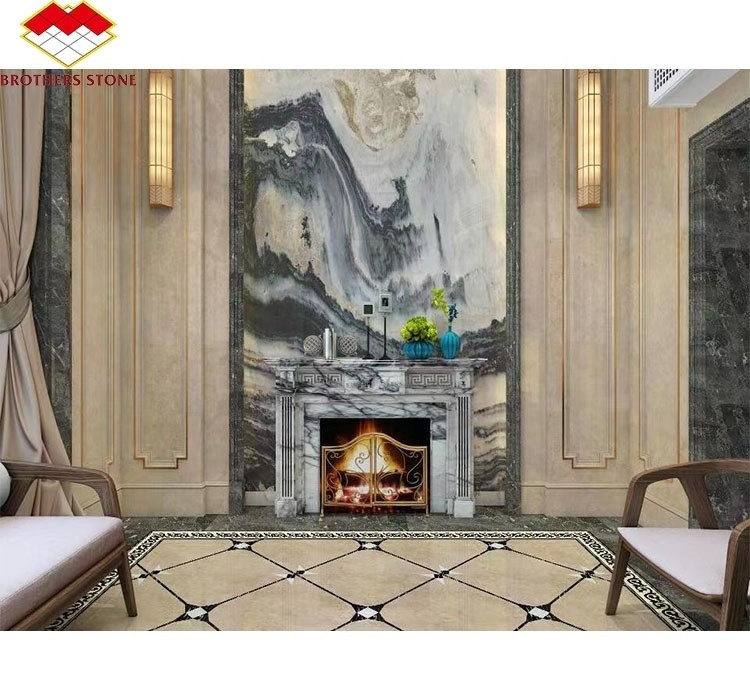 ห้องในหินหอมหิมะ พลัม ไฟฟืนรอบในหินแบบฝรั่งเศส arched สําหรับบ้านยอร์ค