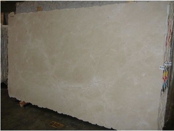 หินธรรมชาติที่มีคุณภาพสูงสีเบจหินอ่อนออกแบบ Crema marfil